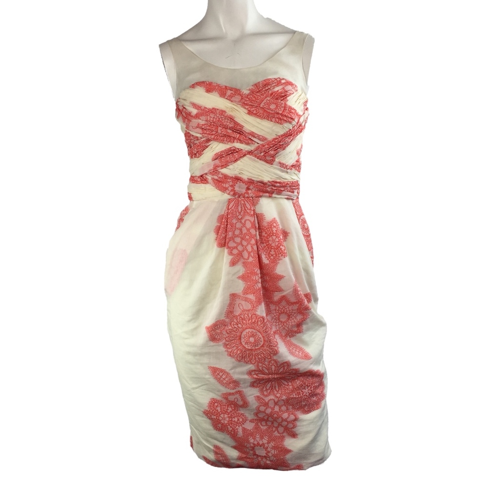 Jason Wu Size 4 Floral Printed Silk Sheath Dress